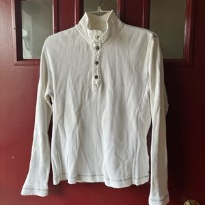 Michael Kors Cream Ribbed Knit Top